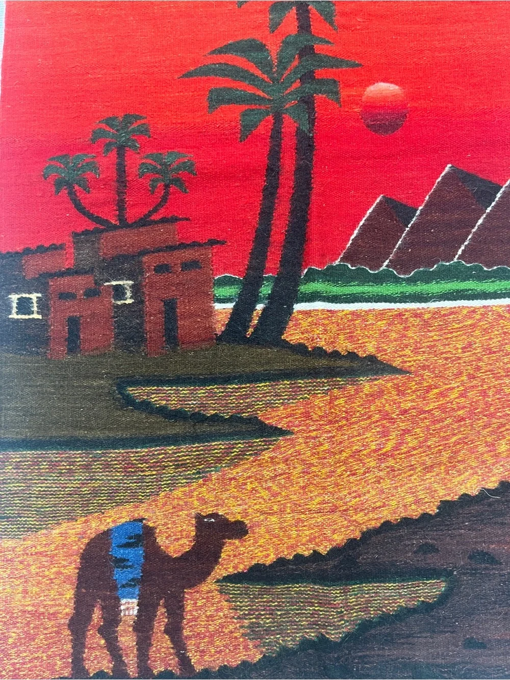 Vintage-Inspired Red Desert Tapestry Wall Art